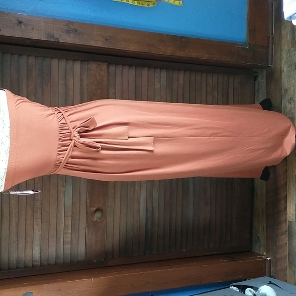 Paperdoll Strapless Dress in Rusty Orange Size L NWT - Picture 6 of 9